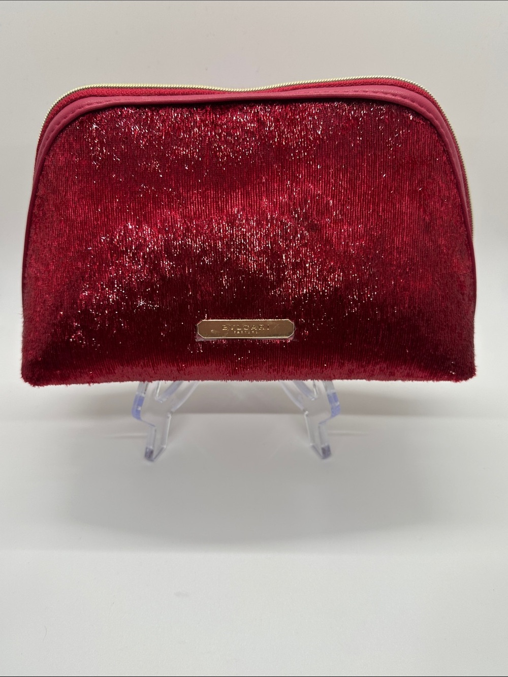 Bulgari Parfums🌹Shimmer Velvet Cosmetic Bag